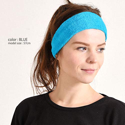 Casualbox Unisex Deportes Cinta para El Pelo - Sudor Absorción Algodón Vendas para Yoga Negro