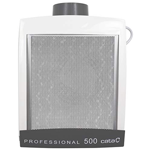 Cata Professional 500 - Extractor de Humos silencioso, 125 W, 57 Decibelios, Plástico y Rejilla de Aluminio, Blanco Cata Professional 500 - Extractor de Humos silencioso, 125 W, 57 Decibelios, Plástico y Rejilla de Aluminio, Blanco