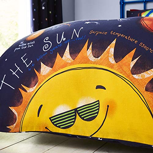 Catherine Lansfield Happy Space Easy Care - Juego de Funda de edredón Individual, Color Azul Marino Catherine Lansfield Happy Space Easy Care - Juego de Funda de edredón Individual, Color Azul Marino