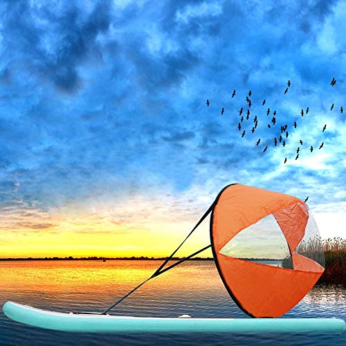 CattleBie 42" Barcos de Vela Kayak viento remo de canoa a remo Accesorios viento se pliegan Vela, compacto y portátil