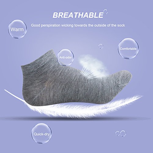 Caudblor 12 Pares No Show calcetines de corte bajo para hombres y mujeres, blanco/gris/negro-Hombre Caudblor 12 Pares No Show calcetines de corte bajo para hombres y mujeres, blanco/gris/negro-Hombre