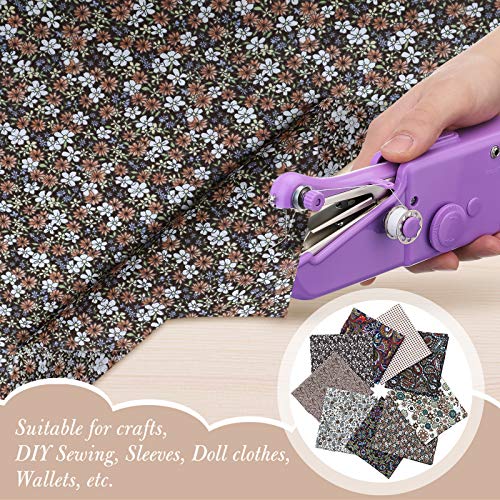 CAVEEN 9 Piezas 50 cm x 50 cm Tela de Algodón con Estampado Floral, con Cinta elástica y Puente de la Nariz,para Costura, Manualidades, Álbumes de Recortes y Manualidades (Marrón, 50 x 50cm) CAVEEN 9 Piezas 50 cm x 50 cm Tela de Algodón con Estampado Floral, con Cinta elástica y Puente de la Nariz,para Costura, Manualidades, Álbumes de Recortes y Manualidades (Marrón, 50 x 50cm)