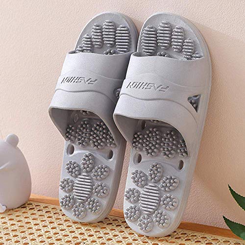 CCJW El Secado rápido Punta Abierta House Zapatos, Zapatillas de Masaje, baño Antideslizantes par de Sandalias y Zapatillas-Gray_41-42, Voltear Sandalias del Dedo del pie Abierto de la Mujer kshu