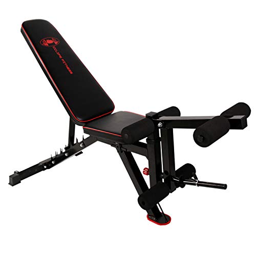 CCLIFE Banco de Pesas Ajustable Banco de Abdominales y Pierna Carga máxima 300 kg, Color:Banco de Pesas 022 CCLIFE Banco de Pesas Ajustable Banco de Abdominales y Pierna Carga máxima 300 kg, Color:Banco de Pesas 022