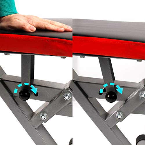 CCLIFE Banco Musculación Abdominales de Abdominales Banco de Pesas, Color:DHNTL003A0000rot CCLIFE Banco Musculación Abdominales de Abdominales Banco de Pesas, Color:DHNTL003A0000rot