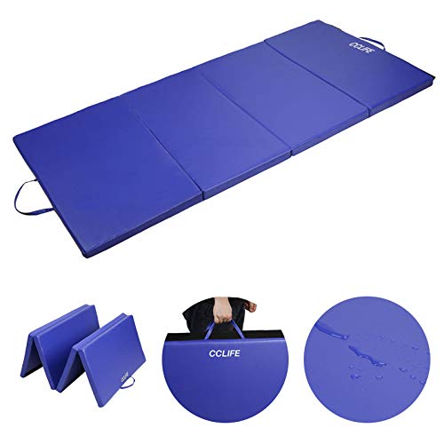 CCLIFE Colchoneta Plegable de Espuma para Gimnasia Yoga Deportiva Yoga estrilla Triple Plegable