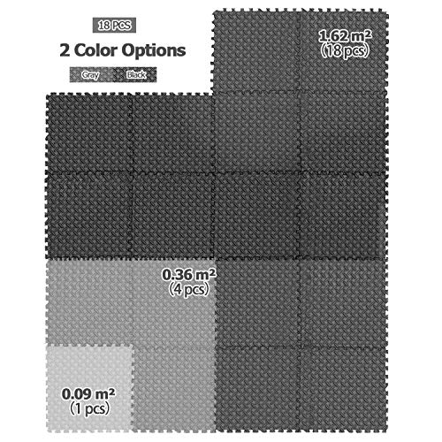 CCLIFE Esterilla Puzzle de Fitness 60x60x1cm 30x30x1cm Suelo de Gimnasio de Goma Espuma EVA, Color:DSZMT002A18ERswz CCLIFE Esterilla Puzzle de Fitness 60x60x1cm 30x30x1cm Suelo de Gimnasio de Goma Espuma EVA, Color:DSZMT002A18ERswz