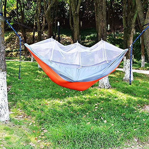 CCZMD Ultraligero Hamaca Doble Campo al Aire Libre oscilación Que acampa Sola Prima de Camping con mosquetones de Nylon eslingas,D