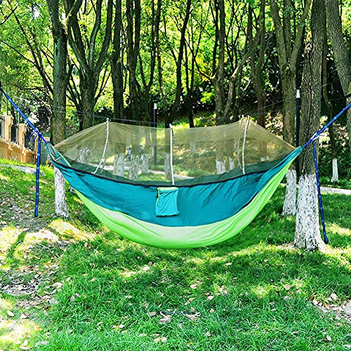 CCZMD Ultraligero Hamaca Doble Campo al Aire Libre oscilación Que acampa Sola Prima de Camping con mosquetones de Nylon eslingas,D