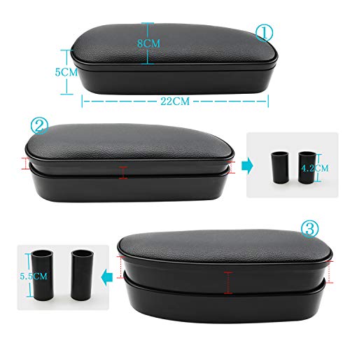 CDEFG Para Seat León, Ateca, Ibiza, Arona, Tarraco, caja de almacenamiento ajustable para codos y codos multifunción, antideslizante, organizador universal de accesorios CDEFG Para Seat León, Ateca, Ibiza, Arona, Tarraco, caja de almacenamiento ajustable para codos y codos multifunción, antideslizante, organizador universal de accesorios