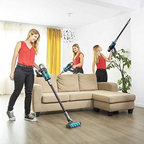 Cecotec Aspirador Escoba Sin Cable Conga Rockstar 900 X-Treme, Sin bolsa, 600 W, Potencia Succión 200aW y presión 26 KPA, 3 en 1, Motor digital, Modo automático, Hasta 90min de Autonomía, 3 accesorios Cecotec Aspirador Escoba Sin Cable Conga Rockstar 900 X-Treme, Sin bolsa, 600 W, Potencia Succión 200aW y presión 26 KPA, 3 en 1, Motor digital, Modo automático, Hasta 90min de Autonomía, 3 accesorios