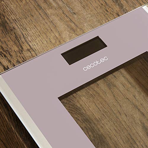 Cecotec Báscula de baño digital Surface Precision 9100 Healthy Plataforma de cristal de alta seguridad, pantalla LCD invertida y capacidad máxima de 180kgr. Lista para usar y con cinta métrica.