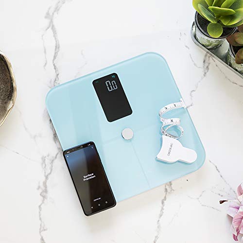 Cecotec Báscula de Baño inteligente Surface Precision 10400 Smart Healthy Vision Blue. Medición de Bioimpedancia, App, Gran Pantalla, 17 Parámetros Cecotec Báscula de Baño inteligente Surface Precision 10400 Smart Healthy Vision Blue. Medición de Bioimpedancia, App, Gran Pantalla, 17 Parámetros