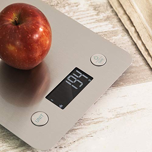 Cecotec Báscula de Cocina Cook Control 10000 Connected con App, Acabado en Acero INOX, precisión de 1 gr, Capacidad de 5 kg, Pantalla LCD, diseño extraplano, Recubrimiento antihuellas Cecotec Báscula de Cocina Cook Control 10000 Connected con App, Acabado en Acero INOX, precisión de 1 gr, Capacidad de 5 kg, Pantalla LCD, diseño extraplano, Recubrimiento antihuellas
