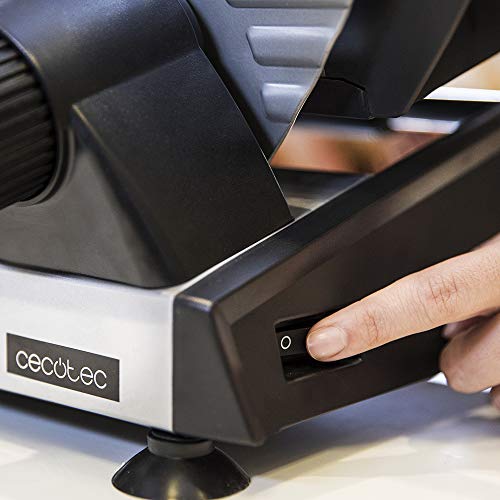 Cecotec Cortafiambres Rock’nCut Twin de 180W con 2 Discos Intercambiables para Cortar Fiambre o Pan, Revestimiento RockStone Antiadherente y Precisión de Grosor hasta 15 mm. Cecotec Cortafiambres Rock’nCut Twin de 180W con 2 Discos Intercambiables para Cortar Fiambre o Pan, Revestimiento RockStone Antiadherente y Precisión de Grosor hasta 15 mm.