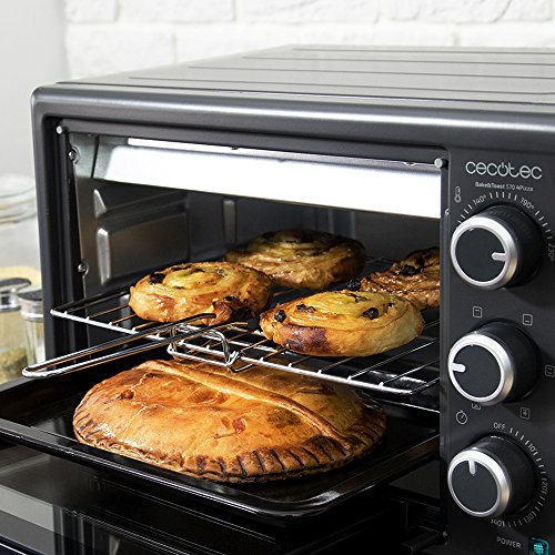 Cecotec Horno de sobremesa con piedra para pizza.Multifunción de sobremesa con 26 litros. Ideal para pizzas. Cocina por convección.Luz interior y puerta con doble cristal. 1500 W. Bake&Toast 570 Cecotec Horno de sobremesa con piedra para pizza.Multifunción de sobremesa con 26 litros. Ideal para pizzas. Cocina por convección.Luz interior y puerta con doble cristal. 1500 W. Bake&Toast 570