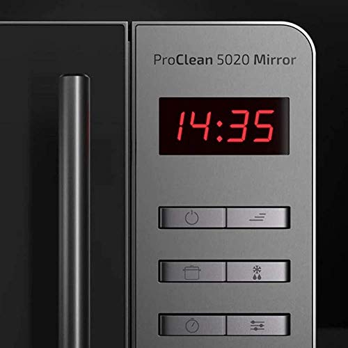 Cecotec Microondas de Acero Inoxidable ProClean 5020 Mirror. Revestimiento Ready2Clean para mejor limpieza, Tecnología 3DWave, 700W, 20L, Diseño elegante efecto espejo y tirador inox, 8 programas.