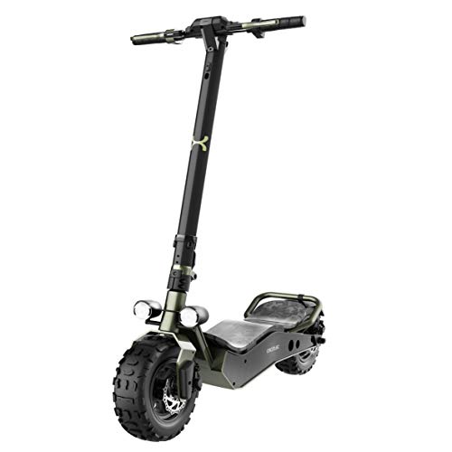 Cecotec Patinete Eléctrico Bongo Serie Z Off Road Dark Green. Sube cuestas Gracias a una Potencia máxima de 1100 W. Batería extraíble, Autonomía ilimitada de hasta 40 km, Tracción Trasera