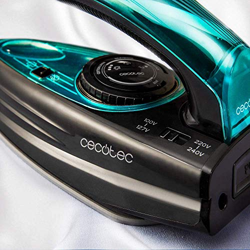 Cecotec Plancha de Viaje GoForce 8000 Folding Titanium. Potencia 1200 W, Vapor Continuo 15g/min, Golpe de Vapor 53g/min, Compacta, Ligera y Potente