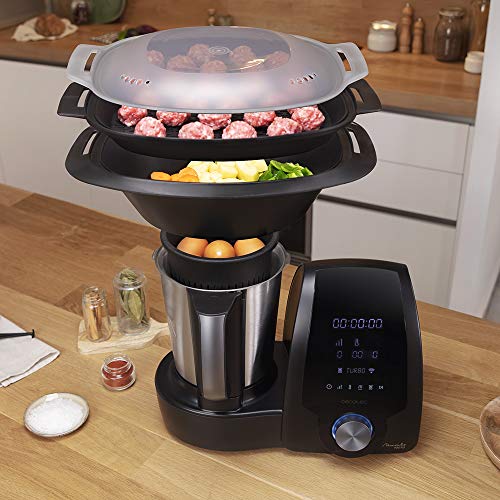 Cecotec Robot de Cocina Multifunción Mambo 10070, App, Cuchara Exclusiva MamboMix, 30 Funciones, Báscula incorporada, Jarra de Acero INOX de 3,3 litros, Apta para lavavajillas, Cestillo, Recetario Cecotec Robot de Cocina Multifunción Mambo 10070, App, Cuchara Exclusiva MamboMix, 30 Funciones, Báscula incorporada, Jarra de Acero INOX de 3,3 litros, Apta para lavavajillas, Cestillo, Recetario