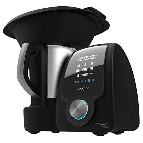 Cecotec Robot de Cocina Multifunción Mambo 10070, App, Cuchara Exclusiva MamboMix, 30 Funciones, Báscula incorporada, Jarra de Acero INOX de 3,3 litros, Apta para lavavajillas, Cestillo, Recetario Cecotec Robot de Cocina Multifunción Mambo 10070, App, Cuchara Exclusiva MamboMix, 30 Funciones, Báscula incorporada, Jarra de Acero INOX de 3,3 litros, Apta para lavavajillas, Cestillo, Recetario