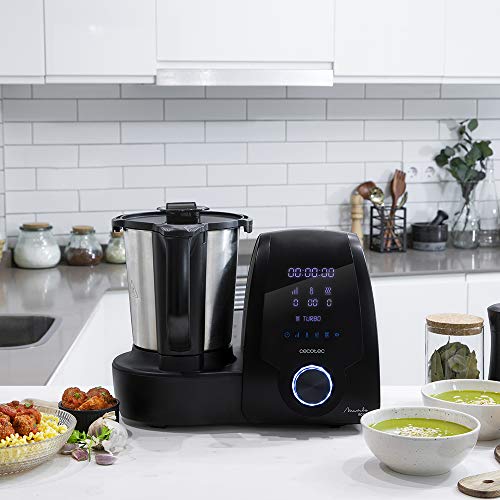 Cecotec Robot de Cocina Multifunción Mambo 9090, Cuchara MamboMix, Jarra Habana con revestimiento cerámico, 30 Funciones, Jarra de acero inox 3,3l apta para lavavajillas, Báscula incorporada, Cestillo Cecotec Robot de Cocina Multifunción Mambo 9090, Cuchara MamboMix, Jarra Habana con revestimiento cerámico, 30 Funciones, Jarra de acero inox 3,3l apta para lavavajillas, Báscula incorporada, Cestillo