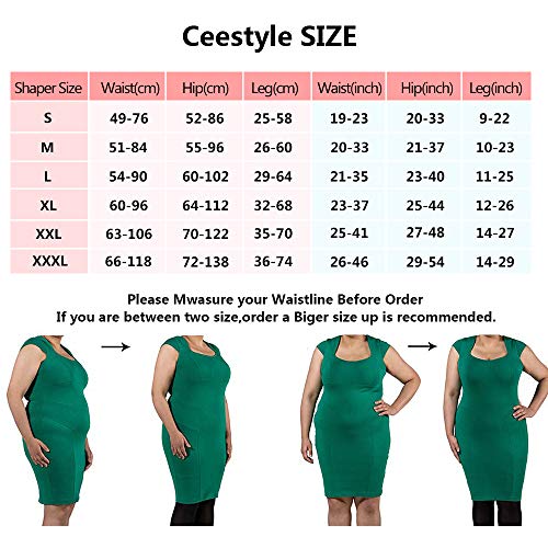 Ceestyle Faja Reductora Braguita Moldeadora Adelgazante Faja Pantalón Cintura Alta Body Moldeador Abdomen Shapewear Lenceria Mujer (Negro, M)