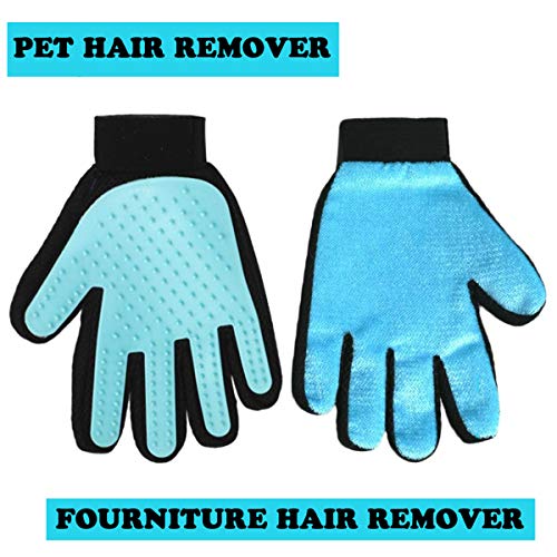 Cepillo para Guantes -con Removedor de pelo para Muebles - Limpieza de Mascotas Para Perros Pequeños, Medianos y Grandes & Gatos Con Pelaje Corto a Largo - Reduce Eficazmente la Caida de Cabello Hasta