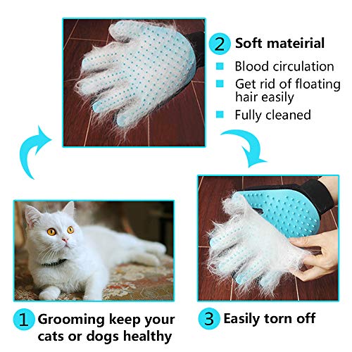 Cepillo para Guantes -con Removedor de pelo para Muebles - Limpieza de Mascotas Para Perros Pequeños, Medianos y Grandes & Gatos Con Pelaje Corto a Largo - Reduce Eficazmente la Caida de Cabello Hasta Cepillo para Guantes -con Removedor de pelo para Muebles - Limpieza de Mascotas Para Perros Pequeños, Medianos y Grandes & Gatos Con Pelaje Corto a Largo - Reduce Eficazmente la Caida de Cabello Hasta