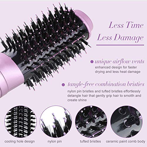 Cepillo Secador de Pelo, QUARED 3 en 1 Secador Moldeador Rizador y Plancha, 3 Modos, Secado Rápido Modelado Peine de Aire Caliente para Todo Tipo de Cabello Cepillo Secador de Pelo, QUARED 3 en 1 Secador Moldeador Rizador y Plancha, 3 Modos, Secado Rápido Modelado Peine de Aire Caliente para Todo Tipo de Cabello