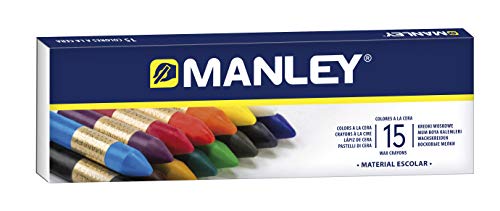 Ceras Manley 15 Unidades - Caja de Cera Profesional y Ceras para Niños - Ceras de Colores para Material Escolar - Blandas, Fabricacion Artesanal, Amplia Gama de Colores Ceras Manley 15 Unidades - Caja de Cera Profesional y Ceras para Niños - Ceras de Colores para Material Escolar - Blandas, Fabricacion Artesanal, Amplia Gama de Colores