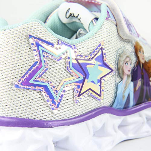 CERDÁ LIFE'S LITTLE MOMENTS Cerdá-Zapatillas LED Frozen de Color Plateado, Niñas, 26 EU