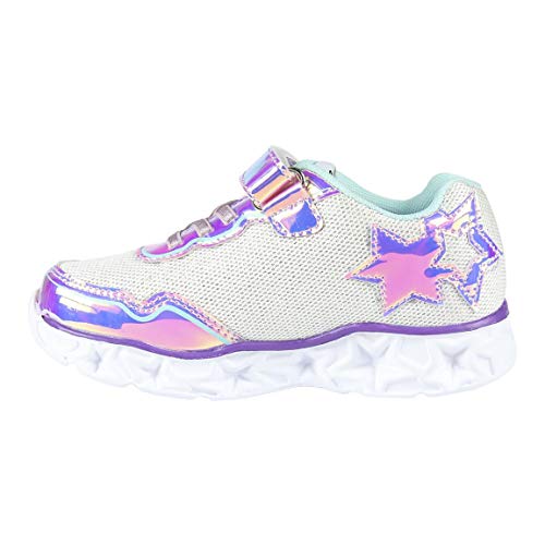 CERDÁ LIFE'S LITTLE MOMENTS Cerdá-Zapatillas LED Frozen de Color Plateado, Niñas, 26 EU