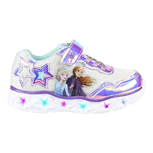 CERDÁ LIFE'S LITTLE MOMENTS Cerdá-Zapatillas LED Frozen de Color Plateado, Niñas, 26 EU