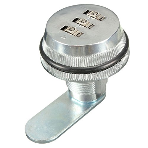 Cerradura de combinacion de codigo - TOOGOO(R) Cerradura de combinacion de codigo de aleacion sin llave de caja de correo del poste y de armario RV 3 Dial plata Cerradura de combinacion de codigo - TOOGOO(R) Cerradura de combinacion de codigo de aleacion sin llave de caja de correo del poste y de armario RV 3 Dial plata