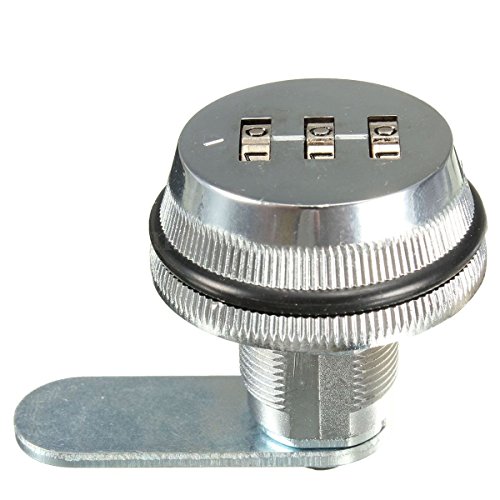Cerradura de combinacion de codigo - TOOGOO(R) Cerradura de combinacion de codigo de aleacion sin llave de caja de correo del poste y de armario RV 3 Dial plata Cerradura de combinacion de codigo - TOOGOO(R) Cerradura de combinacion de codigo de aleacion sin llave de caja de correo del poste y de armario RV 3 Dial plata
