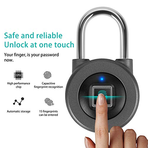 cerradura de huellas digitales,Candado de Puerta/Cerradura Cifrado/cerradura electronica Carga USB Impermeable cerradura de huellas digitales,Candado de Puerta/Cerradura Cifrado/cerradura electronica Carga USB Impermeable