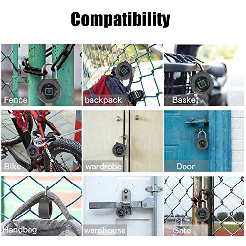 cerradura de huellas digitales,Candado de Puerta/Cerradura Cifrado/cerradura electronica Carga USB Impermeable cerradura de huellas digitales,Candado de Puerta/Cerradura Cifrado/cerradura electronica Carga USB Impermeable