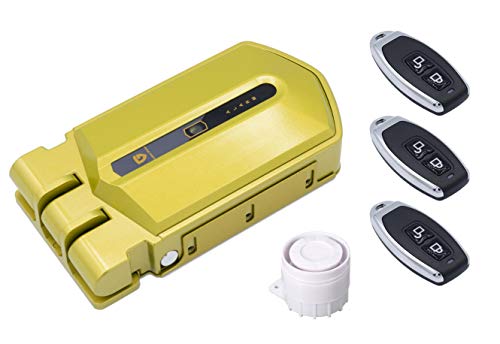 Cerradura Invisible con Alarma Golden Shield Alarm 120db con 3 mandos a distancia incopiables Cerradura Invisible con Alarma Golden Shield Alarm 120db con 3 mandos a distancia incopiables