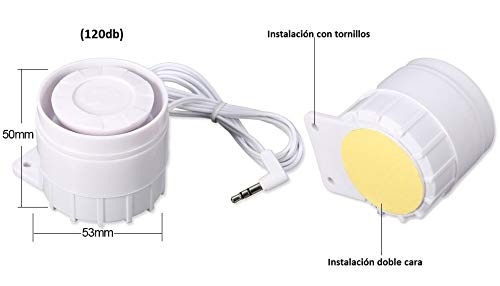 Cerradura Invisible con alarma Golden Shield Alarma 120db 4 mandos incopiables