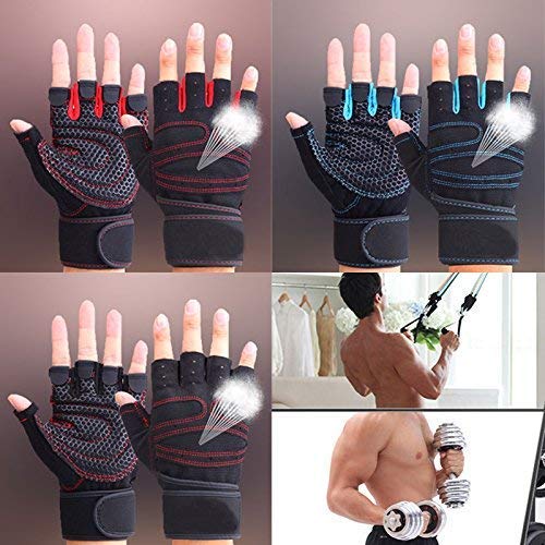 CESHMD Sport Gym Guantes Mitad Dedos Levantamiento Breathable Fitness – Pesas Guantes Hombres Mujeres Gym Guantes (Negro, L) CESHMD Sport Gym Guantes Mitad Dedos Levantamiento Breathable Fitness – Pesas Guantes Hombres Mujeres Gym Guantes (Negro, L)
