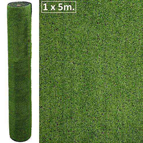 Cesped artificial Premium. Altura de 7mm. Rollos de 1x5 metros Para terraza, jardín, valla, piscina, perro etc (1x5) Cesped artificial Premium. Altura de 7mm. Rollos de 1x5 metros Para terraza, jardín, valla, piscina, perro etc (1x5)