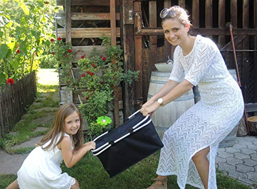 Cesta de la Compra Plegable, Reutilizable, Estable MY Basket TO GO con Cierre y Asas Plegables, cesto para Camping, Picnic, supermercado, Coche Ligera 0,6 kg, Alta Capacidad de Carga, Colore Negro Cesta de la Compra Plegable, Reutilizable, Estable MY Basket TO GO con Cierre y Asas Plegables, cesto para Camping, Picnic, supermercado, Coche Ligera 0,6 kg, Alta Capacidad de Carga, Colore Negro