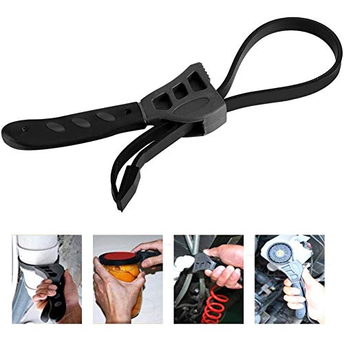 Cestbon Llave de Correa abridor de frascos de Filtro de Aceite Tubo elástico Ajustable de la Cuerda de Seguridad mecánica de eliminación del Filtro de Aceite Universal Tensor de Herramientas,Negro Cestbon Llave de Correa abridor de frascos de Filtro de Aceite Tubo elástico Ajustable de la Cuerda de Seguridad mecánica de eliminación del Filtro de Aceite Universal Tensor de Herramientas,Negro