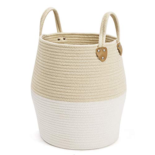 Cesto Para Colada, Cesta De Cuerda De Algodón Cesto De Ropa De Almacenamiento De Cuerda De Algodón Natural Para Salón Dormitorio Baño 40 x 38 cm Cesto Para Colada, Cesta De Cuerda De Algodón Cesto De Ropa De Almacenamiento De Cuerda De Algodón Natural Para Salón Dormitorio Baño 40 x 38 cm