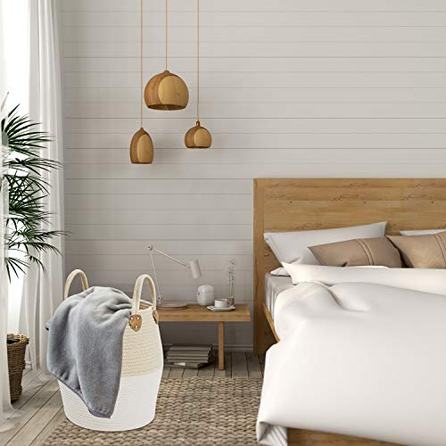 Cesto Para Colada, Cesta De Cuerda De Algodón Cesto De Ropa De Almacenamiento De Cuerda De Algodón Natural Para Salón Dormitorio Baño 40 x 38 cm Cesto Para Colada, Cesta De Cuerda De Algodón Cesto De Ropa De Almacenamiento De Cuerda De Algodón Natural Para Salón Dormitorio Baño 40 x 38 cm
