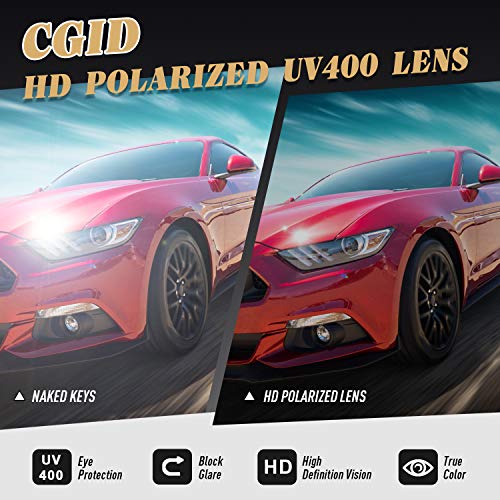 CGID GA61 Prima de aleación Al-Mg Pilot gafas de sol polarizadas UV400, bisagras de resorte duplicadas completas gafas de sol para Hombres Mujeres CGID GA61 Prima de aleación Al-Mg Pilot gafas de sol polarizadas UV400, bisagras de resorte duplicadas completas gafas de sol para Hombres Mujeres