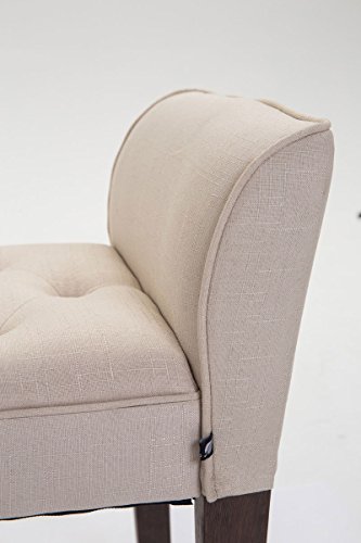 Chaise Longue Cleopatra con Tapizado de Tela I Banco Largo Acolchado en Estilo Chesterfield I Silla Larga I Color:, Color:Crema, Color del Marco:Envejecido Oscuro Chaise Longue Cleopatra con Tapizado de Tela I Banco Largo Acolchado en Estilo Chesterfield I Silla Larga I Color:, Color:Crema, Color del Marco:Envejecido Oscuro