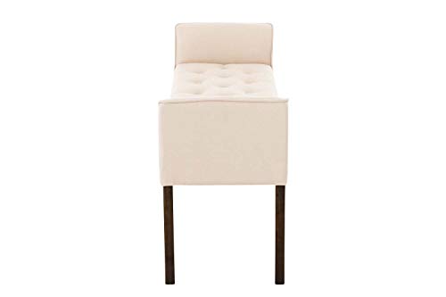 Chaise Longue Cleopatra con Tapizado de Tela I Banco Largo Acolchado en Estilo Chesterfield I Silla Larga I Color:, Color:Crema, Color del Marco:Envejecido Oscuro Chaise Longue Cleopatra con Tapizado de Tela I Banco Largo Acolchado en Estilo Chesterfield I Silla Larga I Color:, Color:Crema, Color del Marco:Envejecido Oscuro