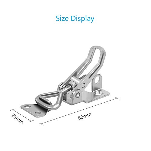 CHALA 3PCS Abrazaderas de Palanca Ajustables, Clip de Cierre de Cerrojo de Acero Cierre de Acción de Tracción Capacidad de Retención de Trabajo Pesado Cierre para Cajas de Gabinete Armario de Baúl